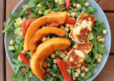 Roasted Pumpkin and Capsicum Salad