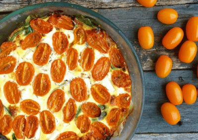 Golden Grape Tomato Frittata