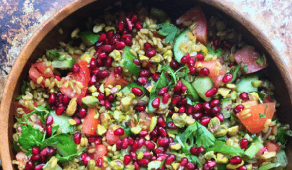 Pomegranate, Pistachio & Freekeh Salad