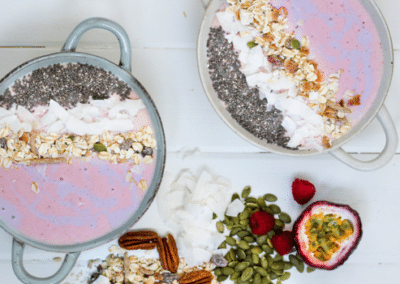 Strawberry & Banana Kefir Smoothie Bowl