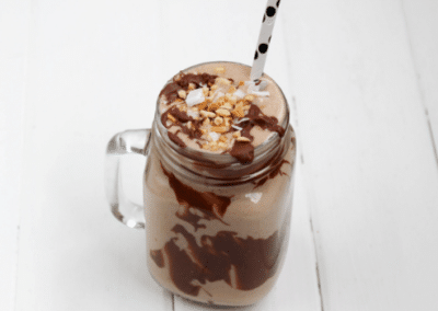 High Protein Snickers Shake