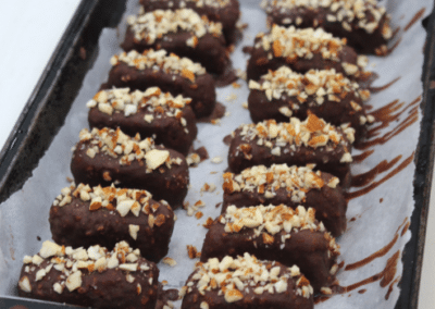 Almond Butter Snickers Bars