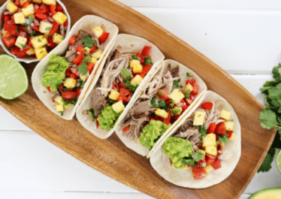 Spicy Pulled Chicken Tacos with Salsa