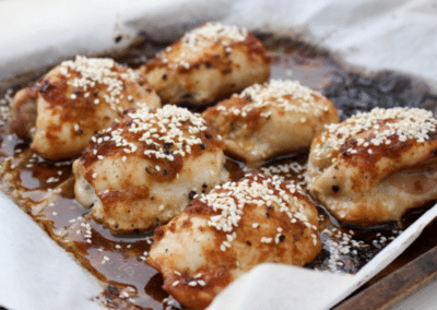 Sticky Oven Baked Sesame Chicken