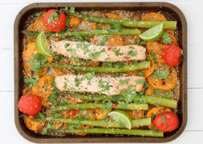 One Tray Thai Coconut Salmon