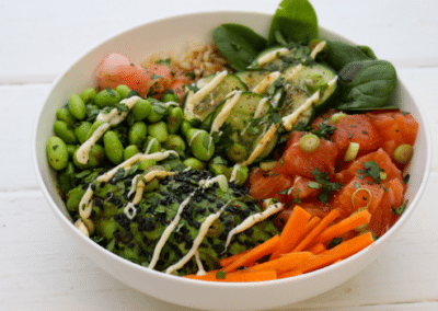 Salmon Sashimi Poke Bowl