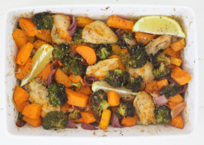 Sweet Potato & Chicken Tray Bake